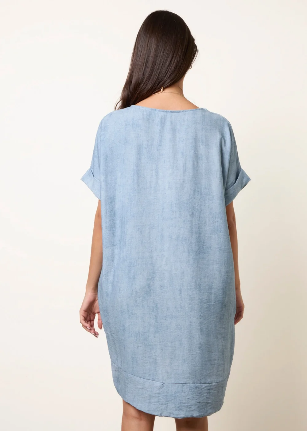 Blue Vanilla Blue Washed Effect Tunic Dress - One Size Image 4