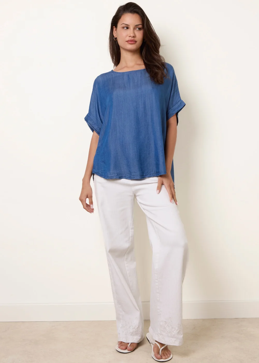 Blue Vanilla Blue Mid Denim Wash Top - One Size Image 2