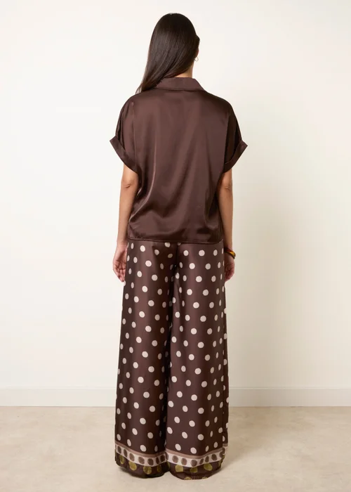 Blue Vanilla Brown Tie Shirt Polka Dot Trouser Set - One Size Image 4