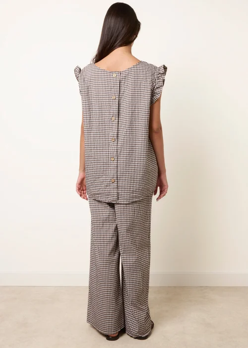 Blue Vanilla Brown Two Piece Gingham Set - S/M Image 4