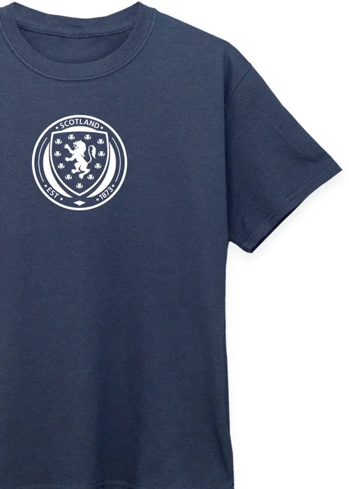 Ada & Ted Scotland Badge Chest Boys Navy Blue Graphic T-Shirt (3-13 Years) - 5-6 Yrs Image 2