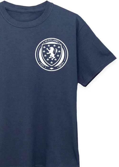 Ada & Ted Scotland Badge Pocket Boys Navy Blue Graphic T-Shirt (3-13 Years) - 5-6 Yrs Image 2