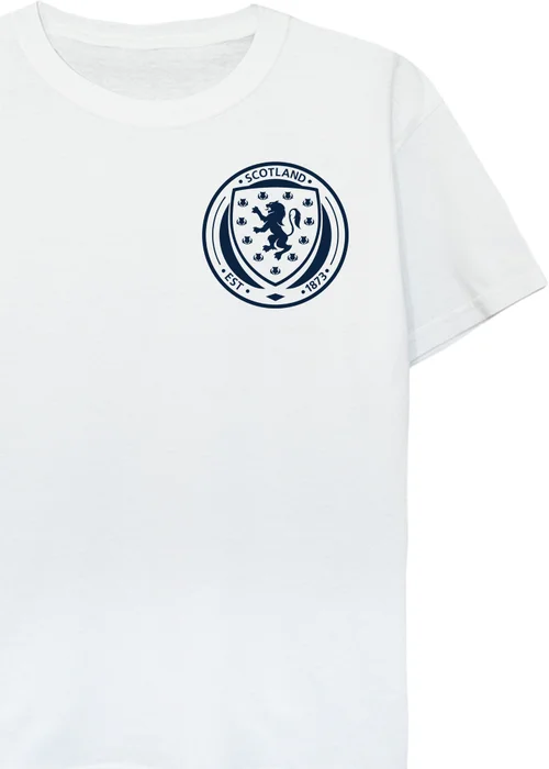 Ada & Ted Scotland Badge Pocket Boys White Graphic T-Shirt (3-13 Years) - 7-8 Yrs Image 2