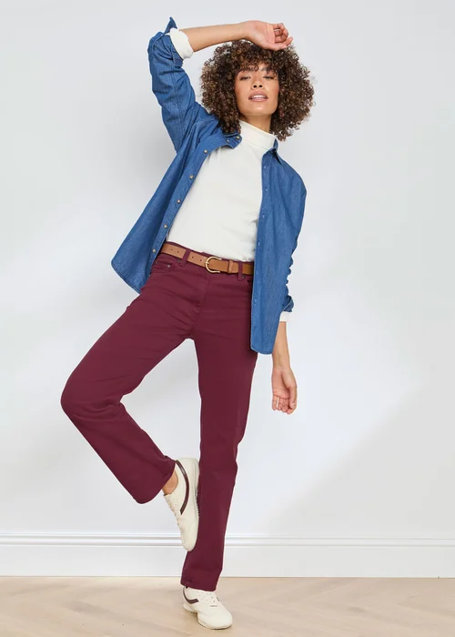 Cotton Traders Bordeaux Womens Coloured Jeans - 20/L25 Image 1