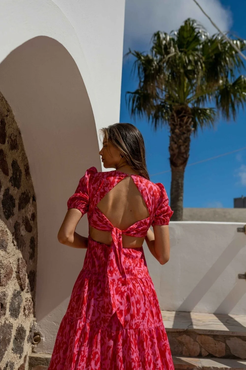Style Cheat Pink Animal Zoe Tiered Cutout Maxi Dress - 18 Image 3