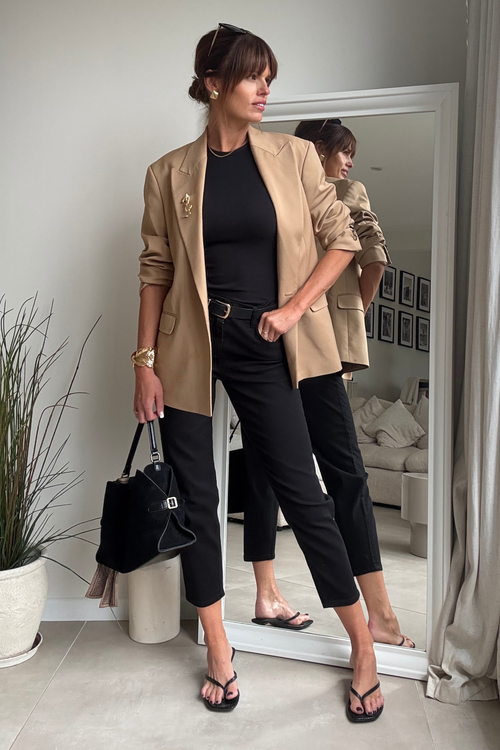 Style Cheat Black Mid-Ankle Straight-Leg Trousers - 8 Image 1