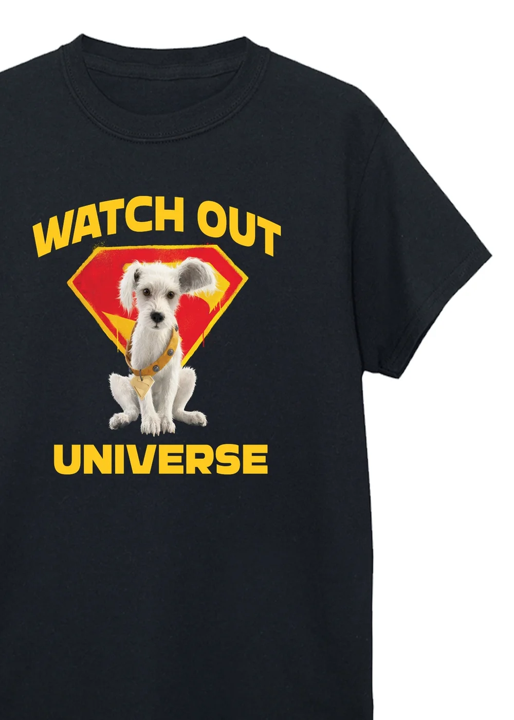 Ada & Ted DC Comics Supergirl Krypto Watch Out Boys Black Graphic T-Shirt (3-13 Years) - 7-8 Yrs Image 2