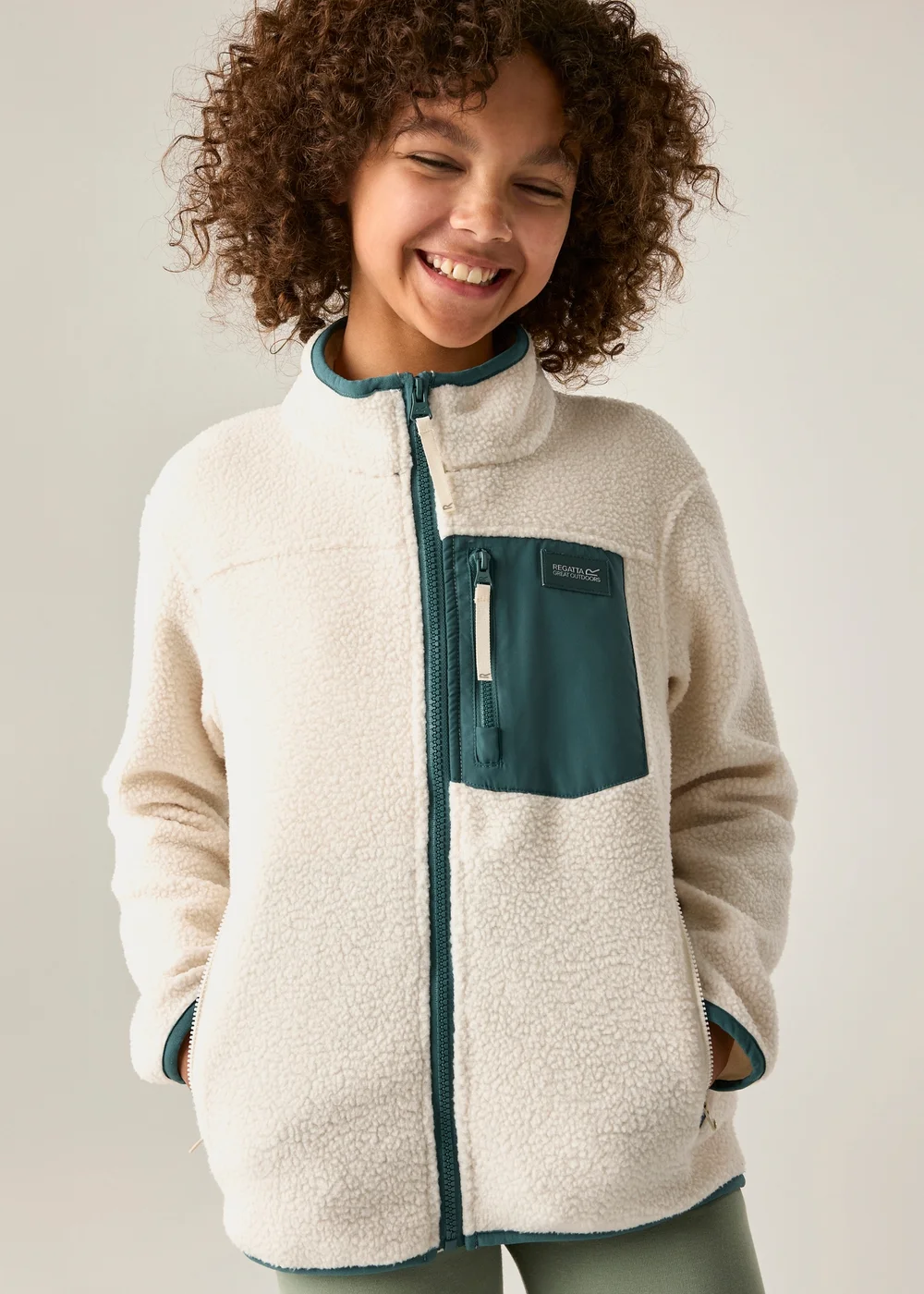 Regatta Cream Frankie Junior Warm Fleece (3-13 years) - 9-10 Yrs Image 1