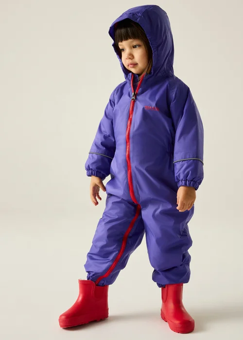 Regatta Purple Splosh III Insulated All-in-One Suit (6-72 months) - 1-1.5 Yrs Image 3