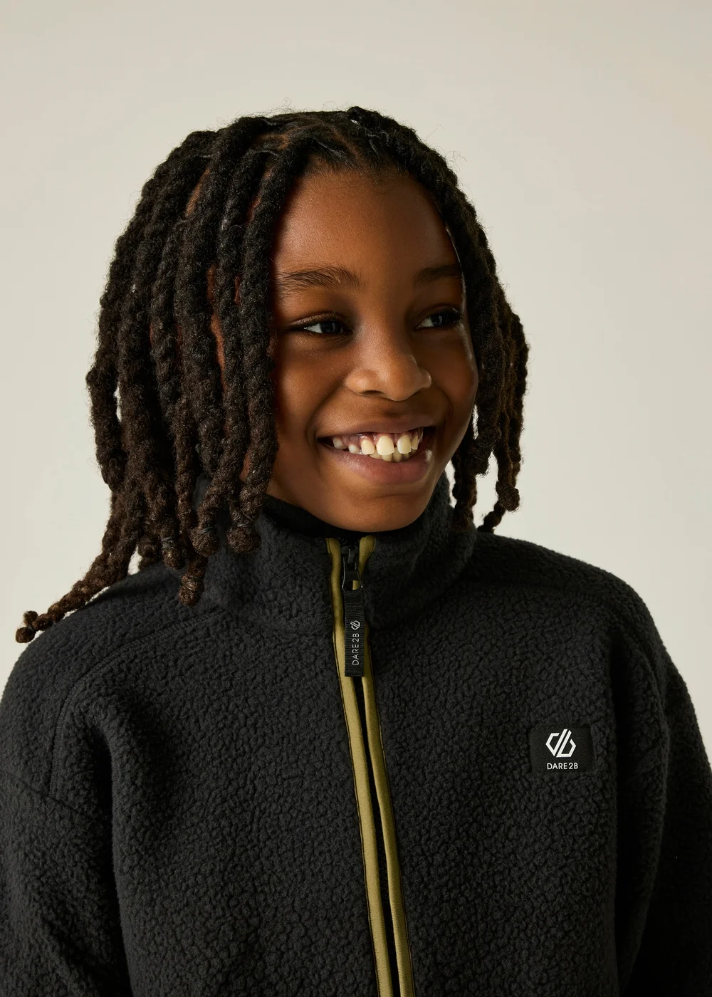 Dare 2b Black/Green Zesty II Soft Fleece (3-13 years) - 5-6 Yrs Image 5