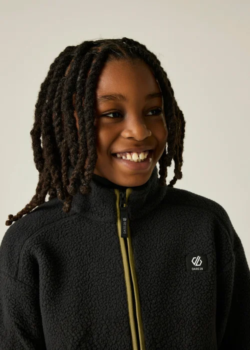 Dare 2b Black/Green Zesty II Soft Fleece (3-13 years) - 5-6 Yrs Image 5
