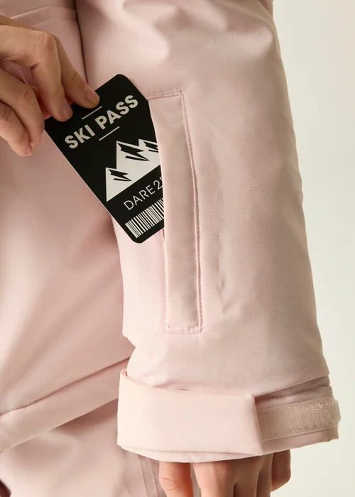 Dare 2b Pale Pink Shredder II Waterproof Jacket (3-13 years) - 3-4 Yrs Image 6