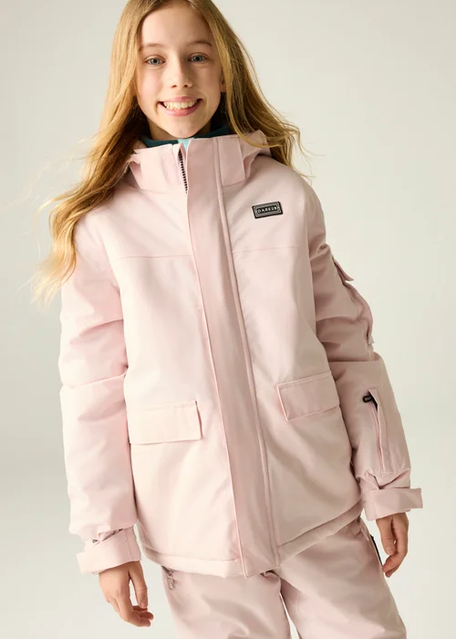 Dare 2b Pale Pink Shredder II Waterproof Jacket (3-13 years) - 3-4 Yrs Image 4