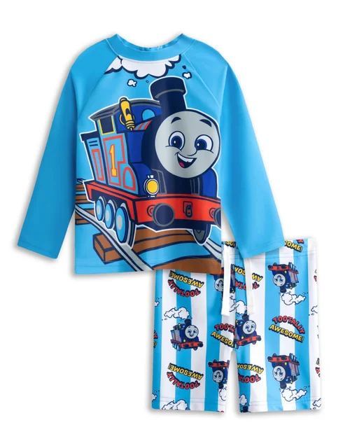 Vanilla Underground Thomas & Friends Boys Blue Totally Awesome 2 Piece Swim Set (18 Months - 6 Years) - 1.5-2 Yrs Image 1