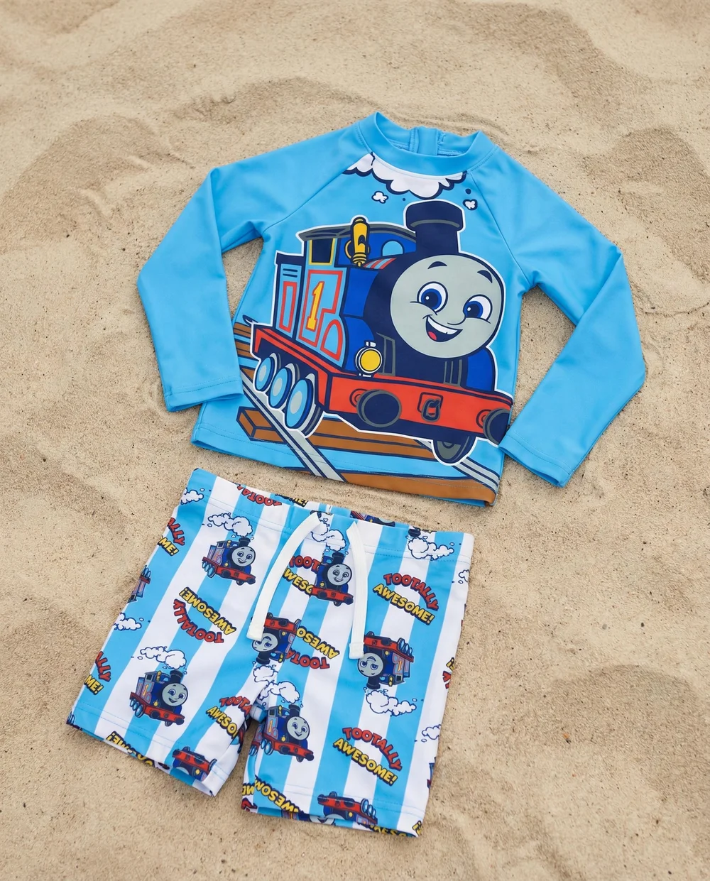 Vanilla Underground Thomas & Friends Boys Blue Totally Awesome 2 Piece Swim Set (18 Months - 6 Years) - 1.5-2 Yrs Image 3