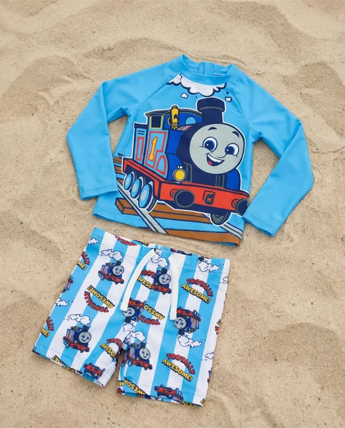 Vanilla Underground Thomas & Friends Boys Blue Totally Awesome 2 Piece Swim Set (18 Months - 6 Years) - 1.5-2 Yrs Image 3