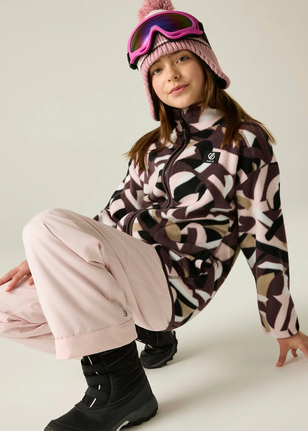 Dare 2b Burgundy Wing It Cosy Fleece (3-13 years) - 7-8 Yrs Image 6