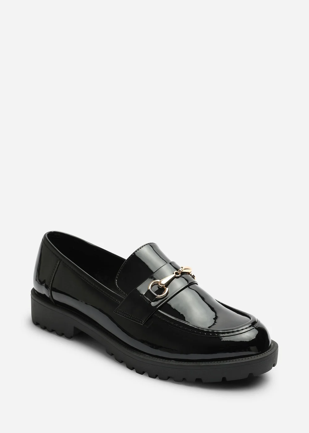 Where's That From Aadhya Black Chunky Snaffle Trim Detail Loafers - 7 Image 3