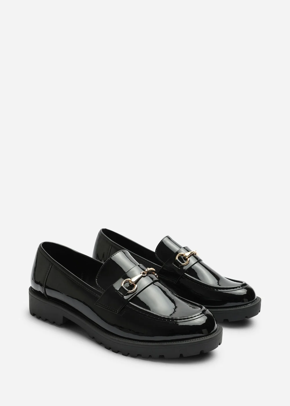 Where's That From Aadhya Black Chunky Snaffle Trim Detail Loafers - 7 Image 4
