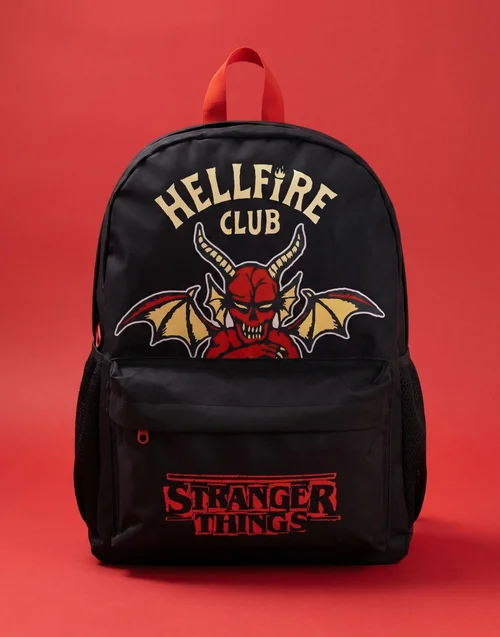 Stranger Things Unisex Black Hellfire Club Backpack (One Size) - One Size Image 1