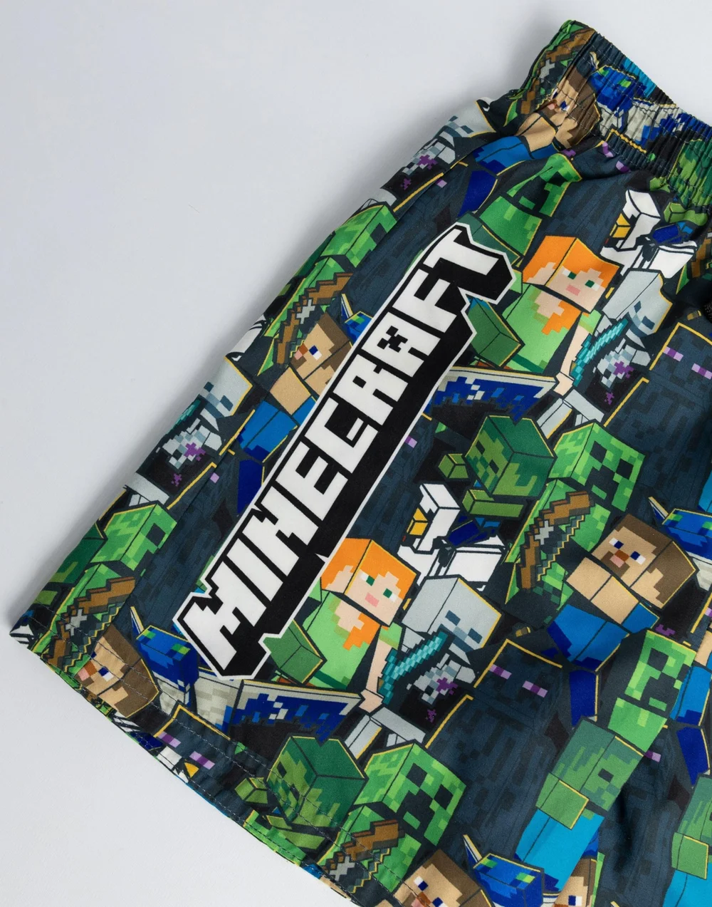 Vanilla Underground Minecraft Boys Green Oversized Character 2 Piece Swim Set (5-14 Years) - 7-8 Yrs Image 5