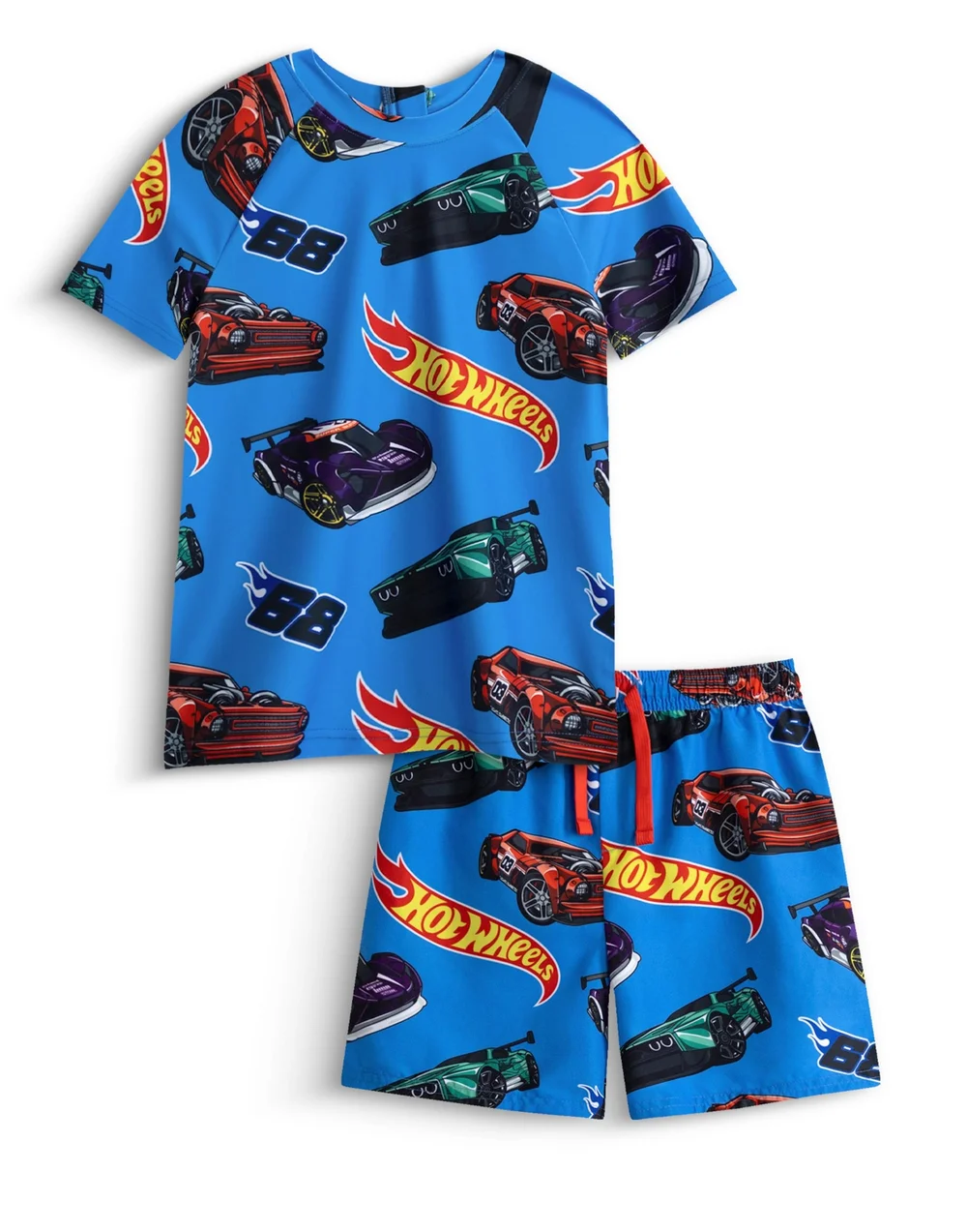 Vanilla Underground Hot Wheels Boys Blue Model Cars 2 Piece Swim Set (3-12 Years) - 11-12 Yrs Image 1