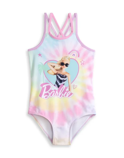 Vanilla Underground Barbie Girls Multicoloured Barbie Doll 1 Piece Swimming Costume (3-12 Years) - 7-8 Yrs Image 1