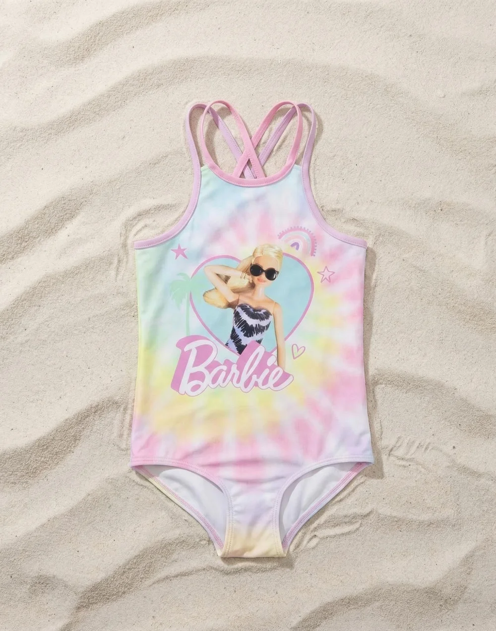 Vanilla Underground Barbie Girls Multicoloured Barbie Doll 1 Piece Swimming Costume (3-12 Years) - 7-8 Yrs Image 4