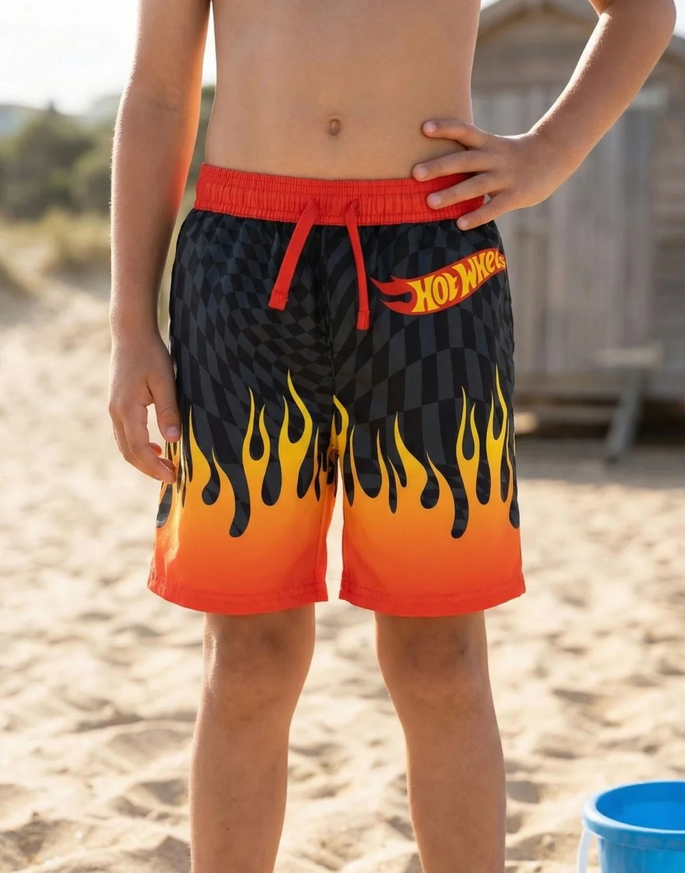 Vanilla Underground Hot Wheels Boys Red Flame Short Swim Shorts (3-12 Years) - 9-10 Yrs Image 4