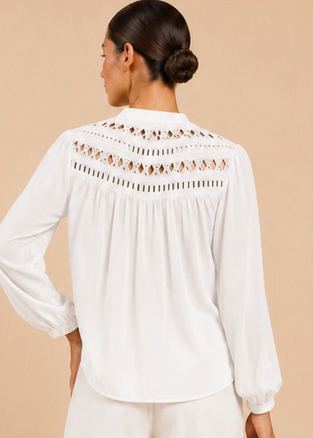 Little Mistress White Cutwork Detail Shirt - 14 Image 2