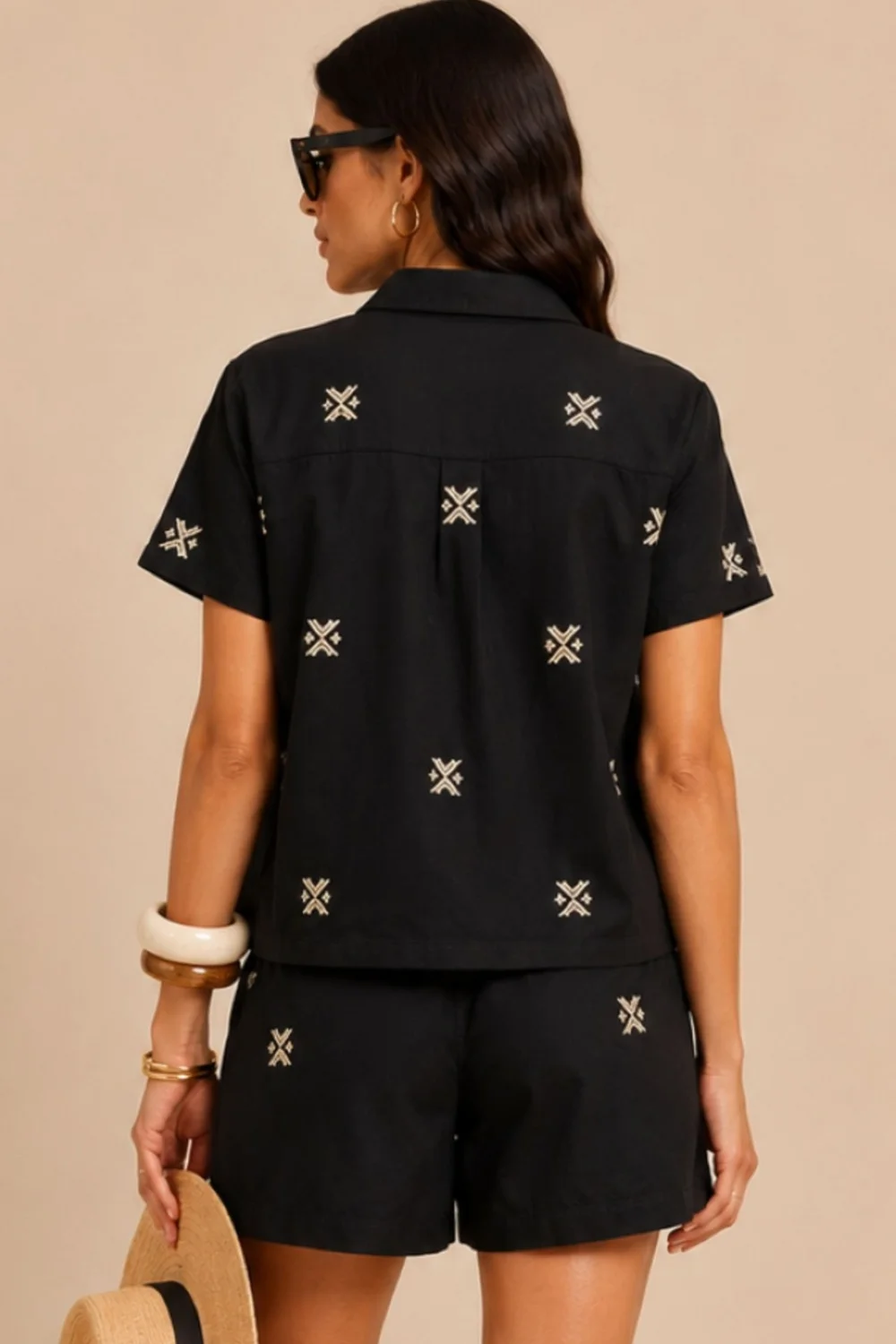 Little Mistress Black Embroidered Rayon Blend Shirt - 12 Image 2