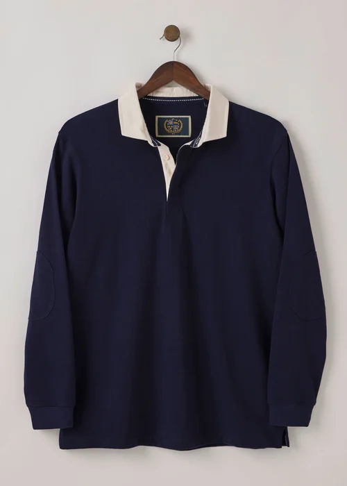 Cotton Traders Navy Heritage Plain Rugby Shirt - 46/L29 Image 4
