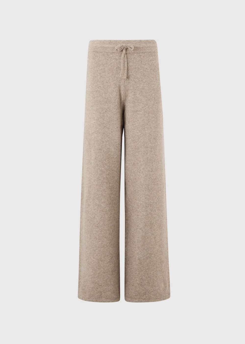 Mocha Knitted Wide Leg Trousers - 10 Image 1
