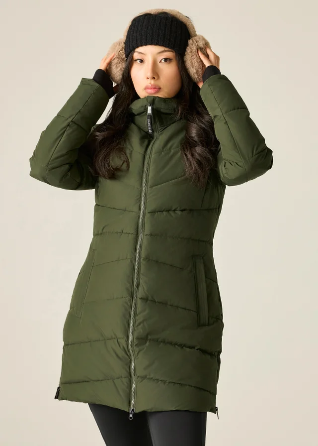 Dare 2B Khaki Glacier Long Waterproof Insulated Jacket