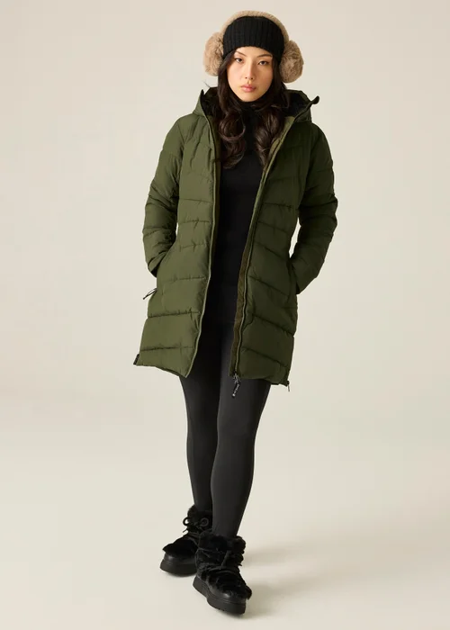 Dare 2B Khaki Glacier Long Waterproof Insulated Jacket - 14 Image 3