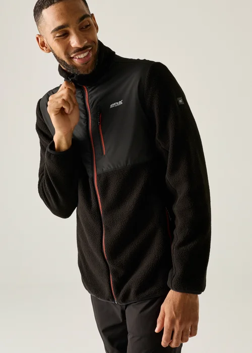 Regatta Black Morran W/R Water-Repellant Fleece - S Image 5