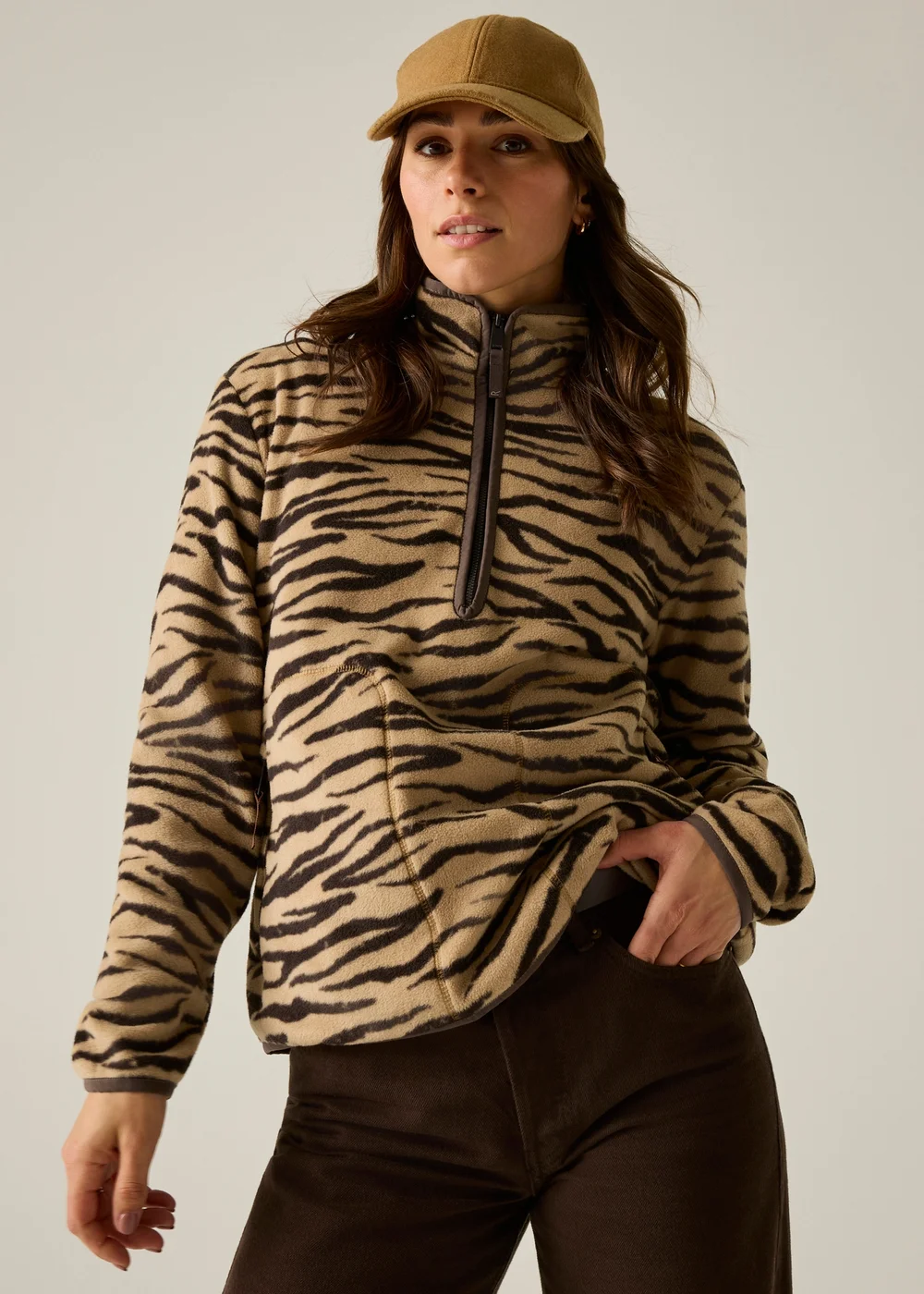 Regatta Brown Frankie Half Zip Warm Fleece - 14 Image 2