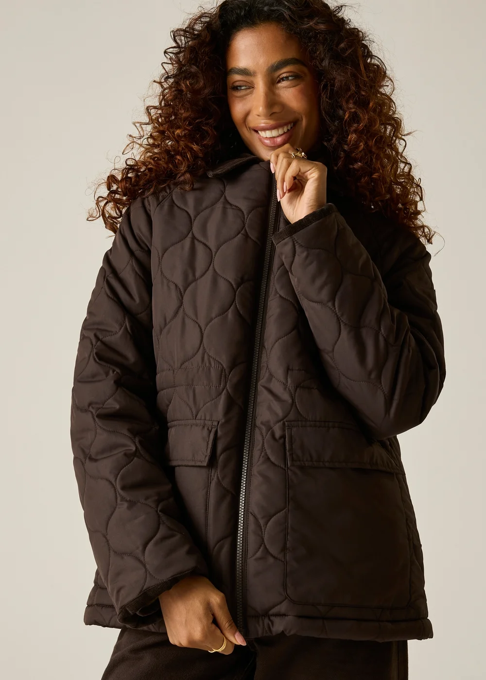 Regatta Chocolate Brown Amira Quilted Jacket - 14 Image 5