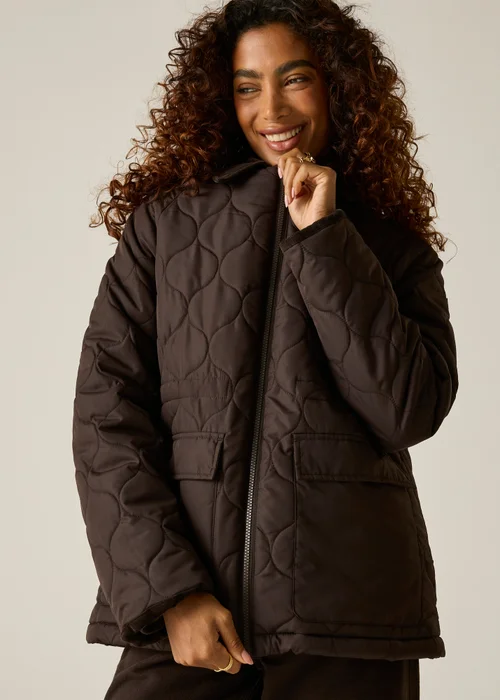 Regatta Chocolate Brown Amira Quilted Jacket - 14 Image 5