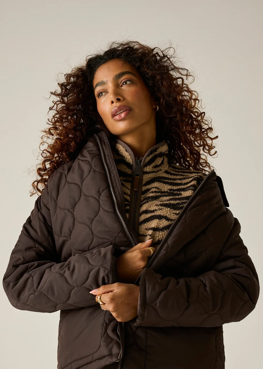 Regatta Chocolate Brown Amira Quilted Jacket - 14 Image 4