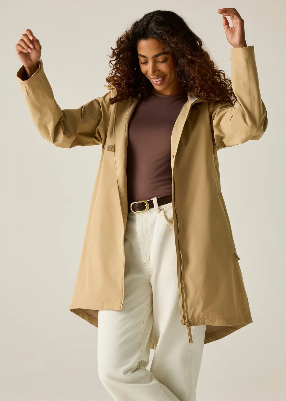 Regatta Beige Brianka Waterproof Jacket - 14 Image 2