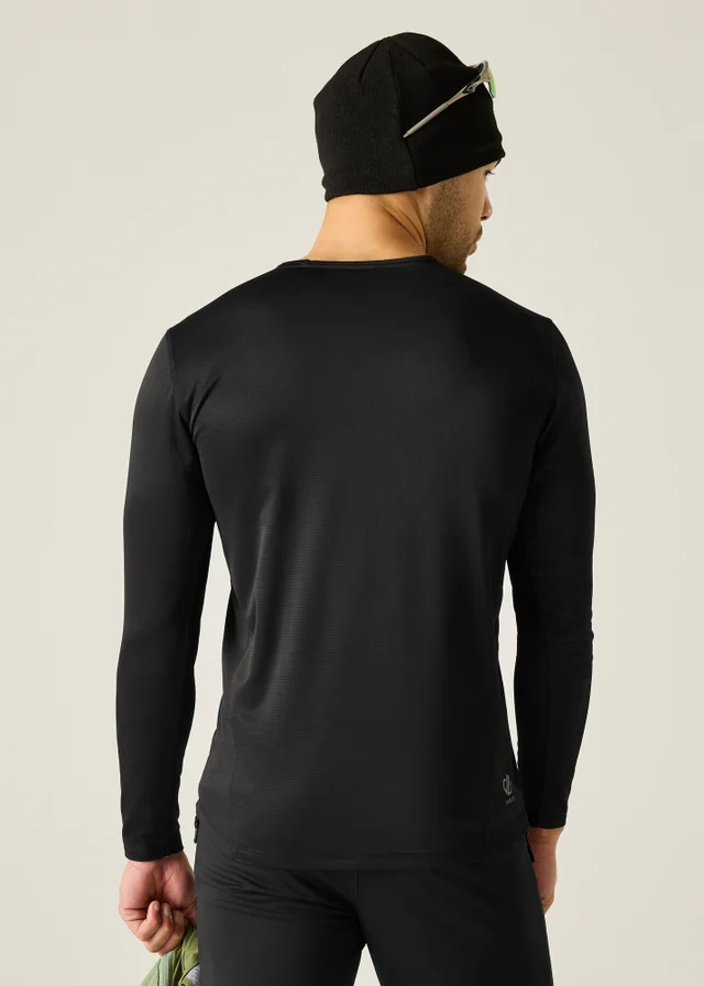 Dare 2B Black Ventura Grid Crew Neck Breathable Fleece