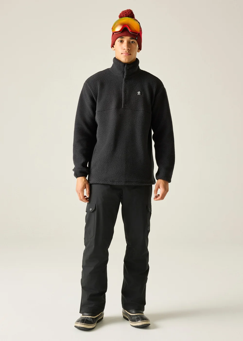 Dare 2B Black Twin Tip Snap 1/2 Soft Fleece - L Image 3