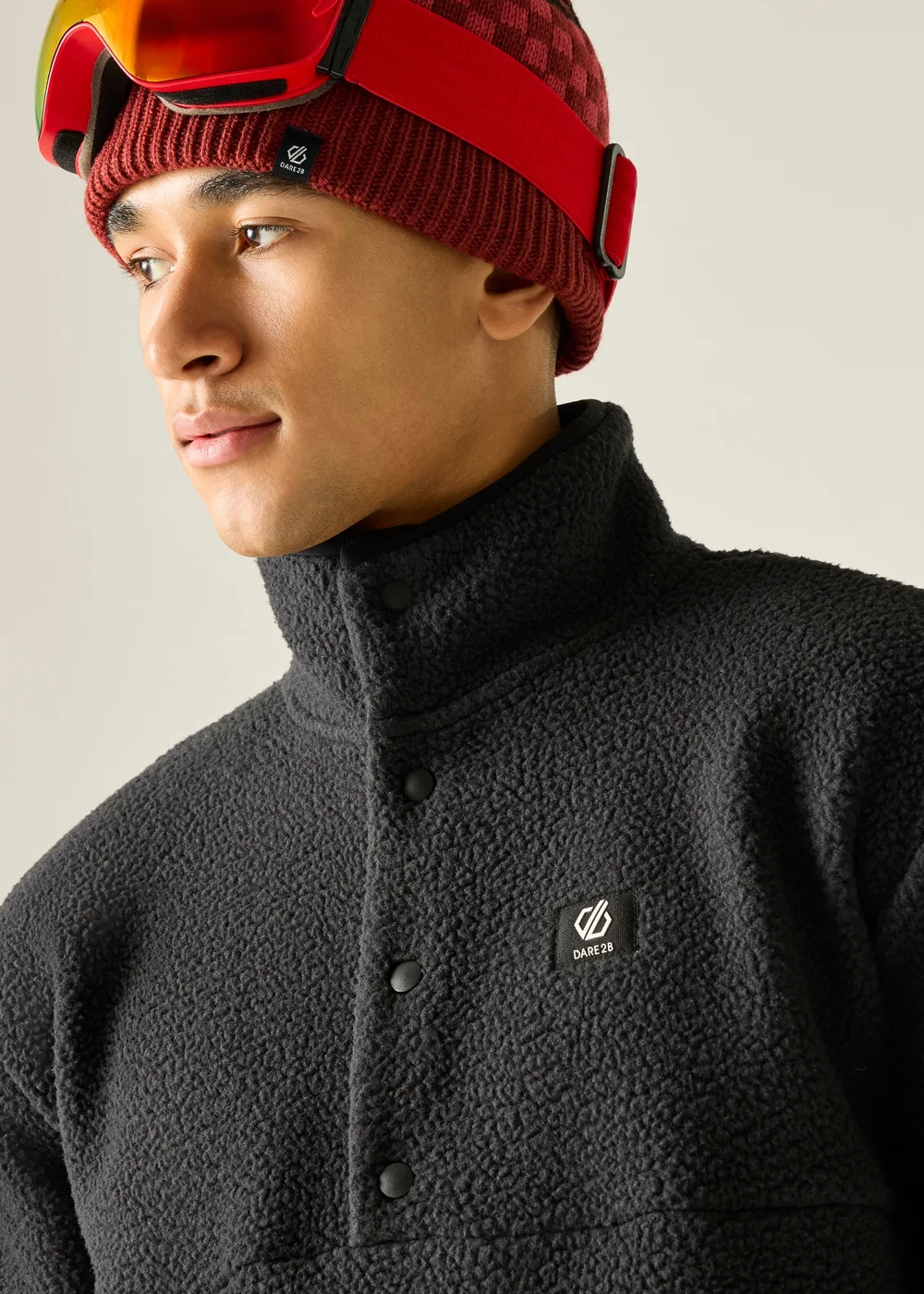 Dare 2B Black Twin Tip Snap 1/2 Soft Fleece - L Image 5