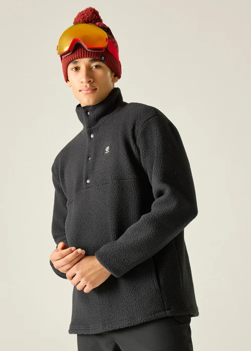 Dare 2B Black Twin Tip Snap 1/2 Soft Fleece - L Image 1