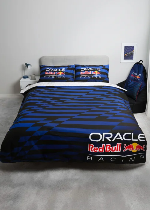 Oracle Red Bull F1 Navy Double Duvet Cover Set - Double Image 1