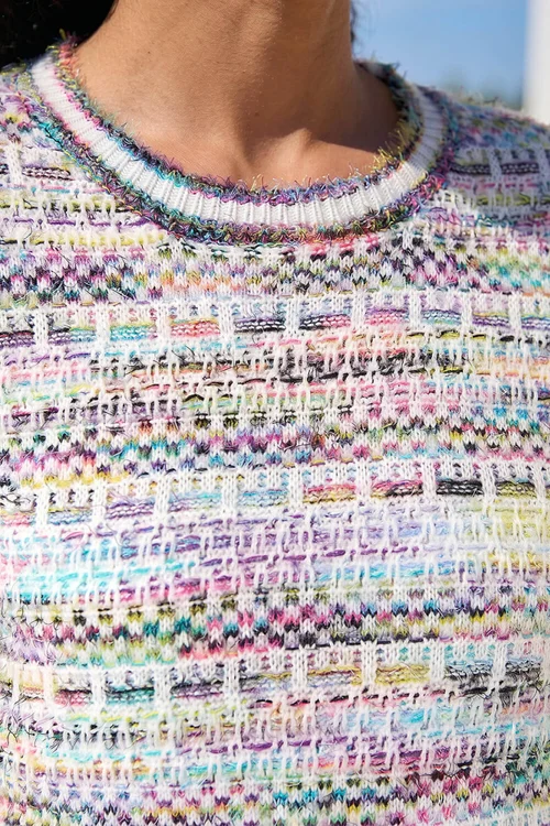 Roman Lilac Space Dye Curved Hem Knit Jumper - 10 Image 4