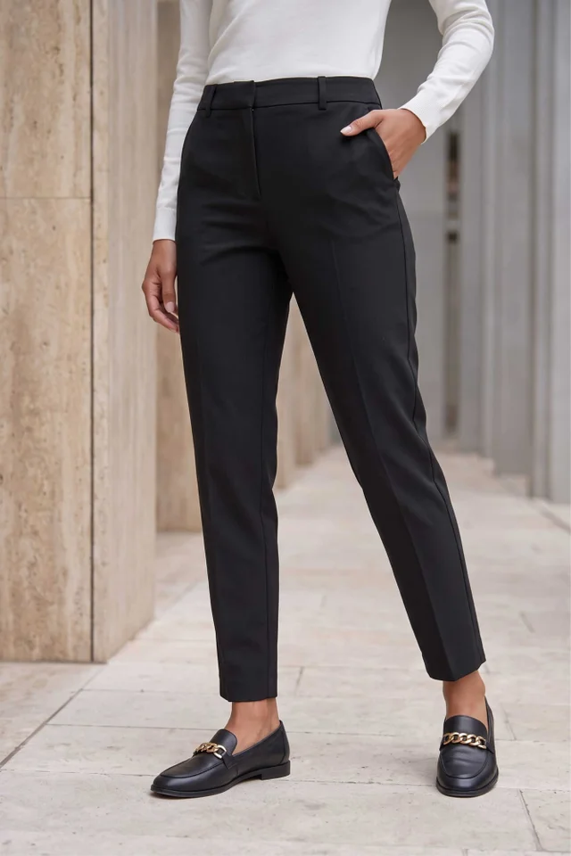 Roman Black Regular Slim Leg Trouser