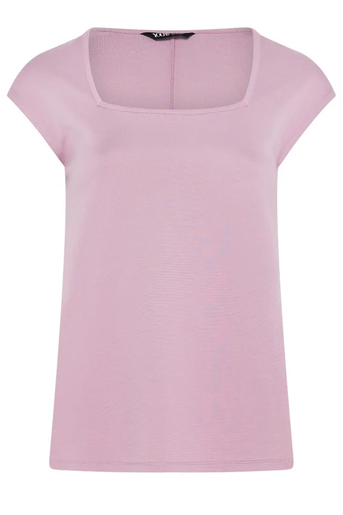 Yours Curve Pink Cap Sleeve Top - 26-28 Image 5