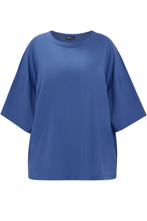 Yours Curve Cobalt Blue Oversized Boxy T-Shirt - 18 Image 5